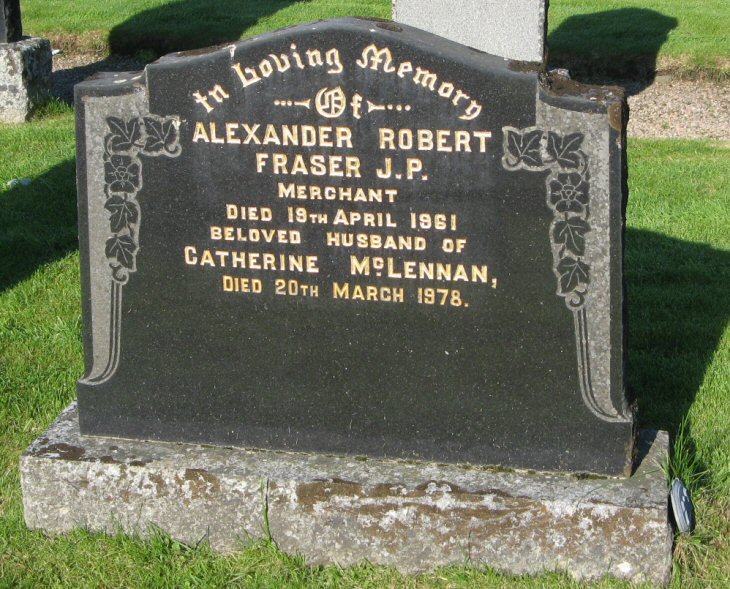 Photo of headstones/Catherine McLennan d1978 hdstn Ardgay Kincardine